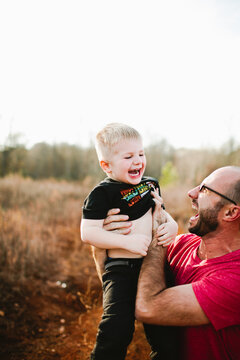 Father and Son playing