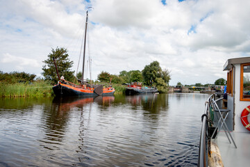 The centuries-old river Reitdiep in the Province of Groningen, a river that flows from the city to the Wadden Sea