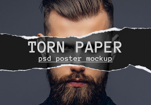 Torn Poster Design Photo Effect