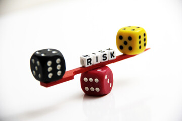 decorative and colorful cube dice