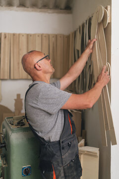 carpenter in his workshop