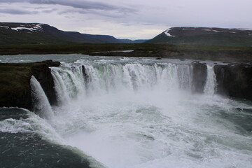 Fototapeta premium Godafoss Waterfall at Diamond Circle in North Iceland 