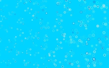 Light BLUE vector background with spots.