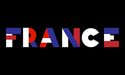 France text on black background - EPS 10 Vector