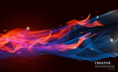 Abstract wave and flame element for design. Vector, illustration, eps10.
