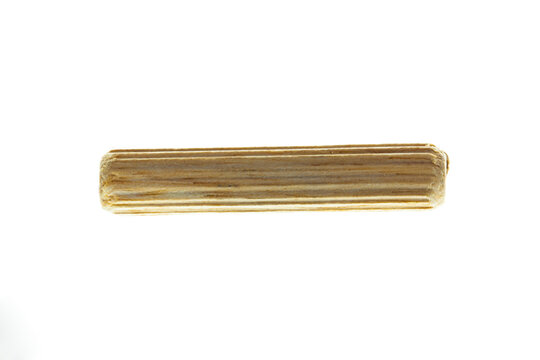 8 mm Wooden peg on white background