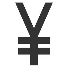 Obraz premium Yen symbol on a white background. Vector flooded icon. Set of business icons.