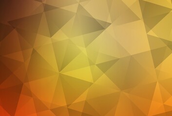 Light Orange vector abstract mosaic backdrop.