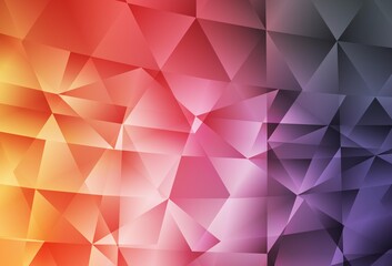 Light Pink, Yellow vector gradient triangles texture.