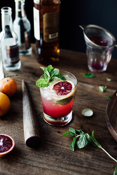 Blood orange mojito