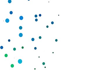 Light Blue, Green vector background with bubbles.