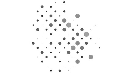 Light Silver, Gray vector backdrop with dots. Blurred decorative design in abstract style with bubbles. Pattern of water, rain drops.