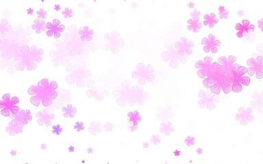 Light Purple, Pink vector doodle layout with flowers.