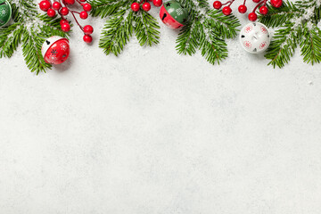 Naklejka na ściany i meble Christmas decoration background. Christmas card