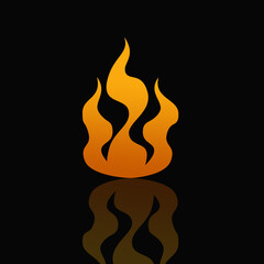 illustration of a burning fire