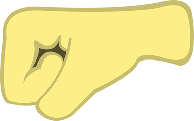 Vector illustration of a fist emoticon