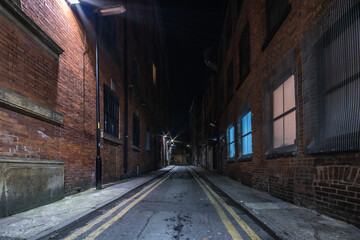Dark City Backstreets at night.