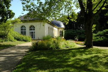 Obraz premium Kurpark Bad Neustadt, Landkreis Rhön-Grabfeld, Unterfranken, Franken, Bayern, Deutschland