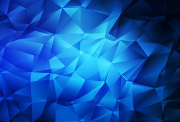 Obraz premium Dark BLUE vector polygonal template.