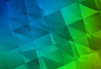 Obraz premium Light Blue, Green vector abstract mosaic background.