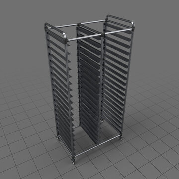 Double tray trolley