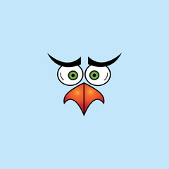 Fototapeta premium cartoon birdies face emoticon design