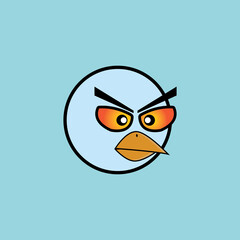 cartoon birdies face emoticon design