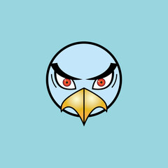 cartoon birdies face emoticon design