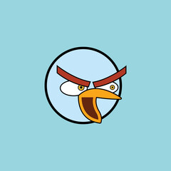 cartoon birdies face emoticon design