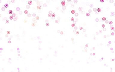 Light Pink, Yellow vector backdrop with dots.