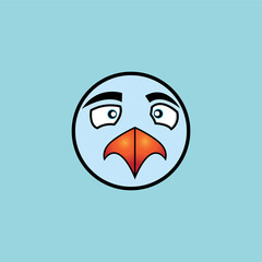 cartoon birdies face emoticon design
