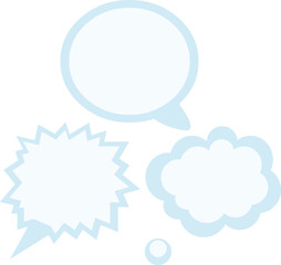 Vector illustration of comic dialog bubbles