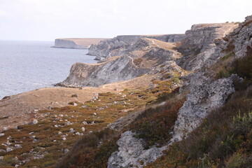 Fototapeta na wymiar Cape in the West of Crimea Tarkhahkut