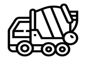 Construction equipment car icon for apps and website