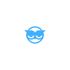 Owl. Vector logotype in flat style