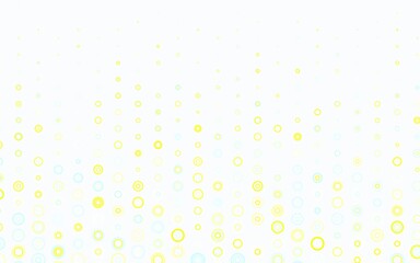 Light Blue, Yellow vector background with spots.