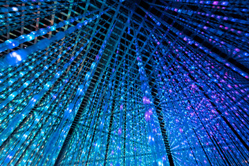 Background with lots of blue light spots