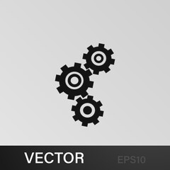 gears illustration icon on gray background b