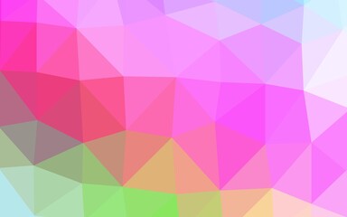 Light Multicolor, Rainbow vector abstract polygonal texture. Colorful illustration in abstract style with gradient. Elegant pattern for a brand book.