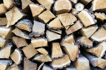 Firewood background. Horizontal orientation.