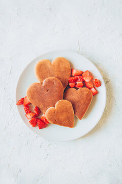 Heart shaped pancakes