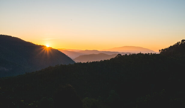 Sunrise on the mountain