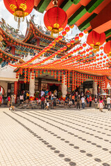 Obraz premium Tokong Thean Hou Temple with Chinees New Year