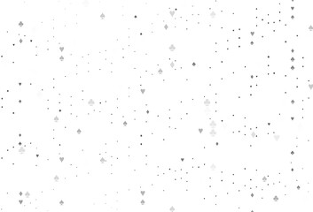 Light Silver, Gray vector texture with playing cards.