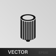 Car oil filter illustration icon on gray background
