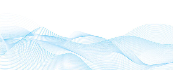 abstract vector blue wave lines on white background	