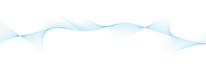 abstract vector blue wave lines on white background	