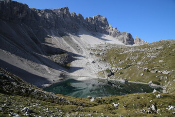 The Three Peaks natural park in the italian dolomites