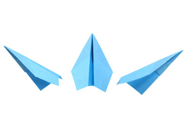 A flying origami paper plane