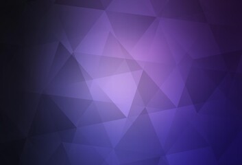 Dark Purple vector triangle mosaic template.